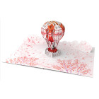 Biglietto augurale ORIGAMO WEDDING BALLOON matrimonio sposi- realizzato a mano