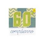 Biglietto d'auguri 60 anni Compleanno - Effetto telato - completo di busta Uomo