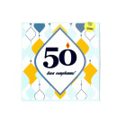 Biglietto d'auguri augurale 50 anni Compleanno - Uomo - completo di busta