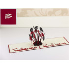 Biglietto d'auguri Origamo Compleanno, generico 3D - LAUREA TOCCO