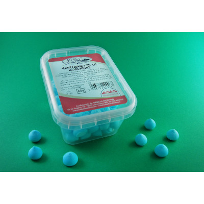 MERINGHE meringhette in Zucchero AZZURRO 60 gr - per decori torte e dolci
