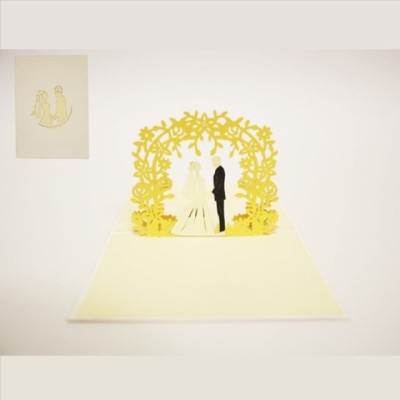 Mini Biglietto augurale ORIGAMO ARCO DEGLI SPOSI - compleanno generico - POP UP