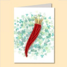 Mini Biglietto augurale ORIGAMO CORNETTO FORTUNA - QUILLING a Rilievo