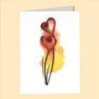 Mini Biglietto augurale ORIGAMO CUORI - QUILLING a Rilievo