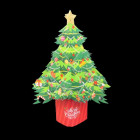 Biglietto augurale Origamo ALBERO DI NATALE - realizzato a mano 3D Florever - XMas Tree Green