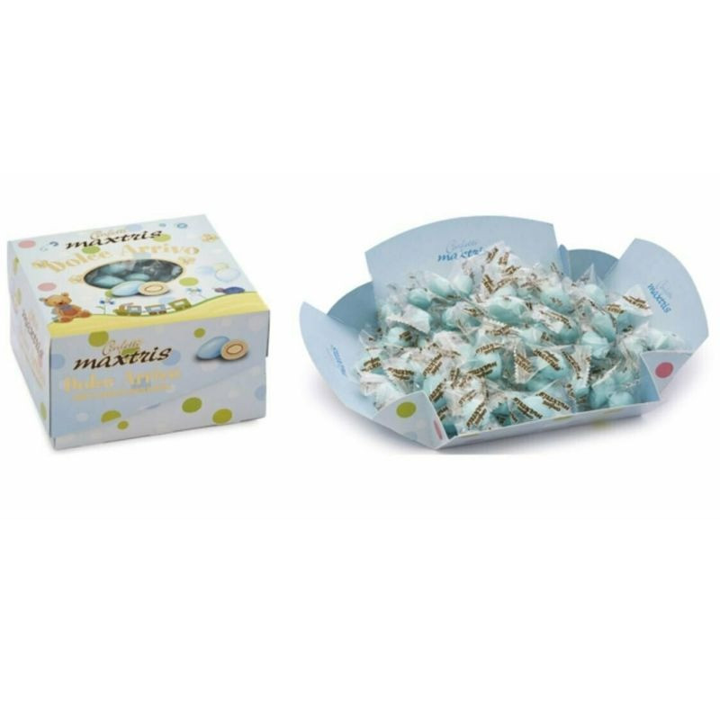 Confetti MAXTRIS Celeste con Mandorle intere - incartati singolarmente 500g
