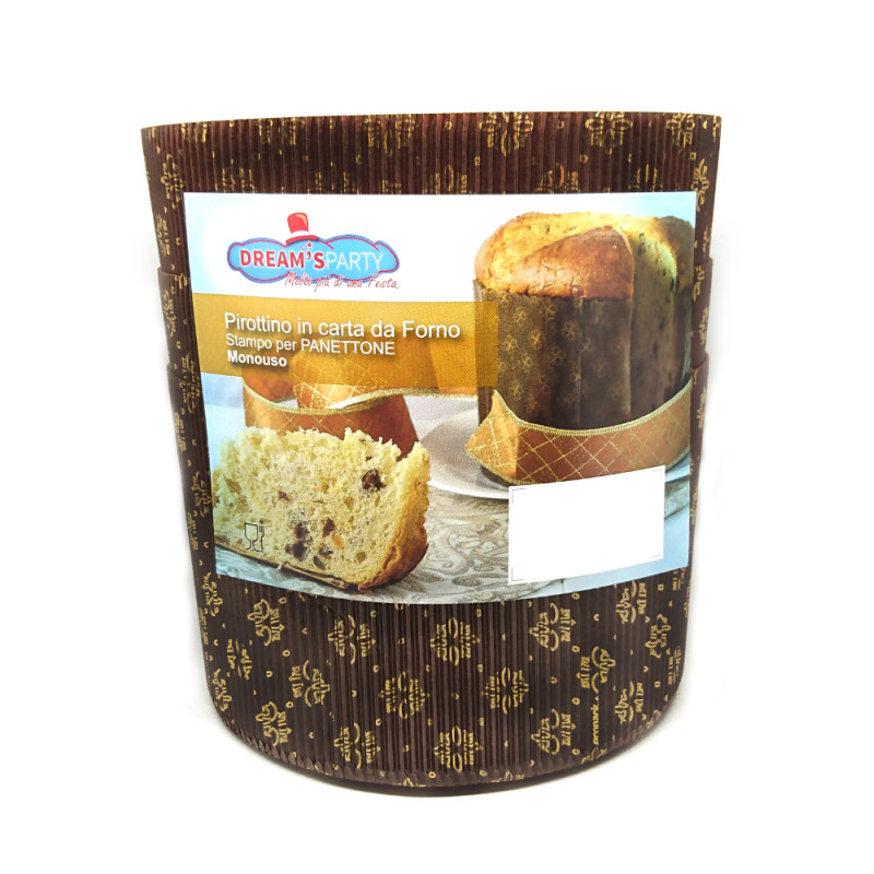 Stampo CANASTA un ONDA 500 gr -1 pezzo- Pirottino panettone in carta da Forno