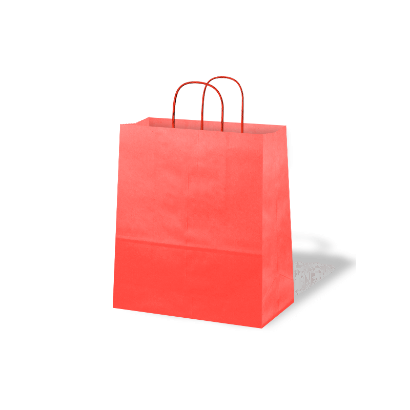 Busta in carta rossa con manico cm 27X11X36h