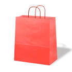 Busta in carta rossa con manico cm 27X11X36h