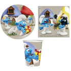 Coordinato tavola PUFFI feste bambini piatti bicchieri tovaglioli - 36pezzi