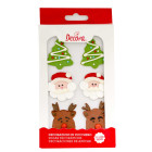 Kit NATALE in ZUCCHERO - Babbo Natale, Albero, Renna - decorazione per torte e dolci