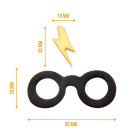 Kit 2 Tagliapasta OCCHIALI e CICATRICE HARRY POTTER per biscotti e fondente - per realizzare e decorare biscoti torte e dolci