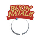 4 Frontini in Carta glitterata BUON NATALE  - idea scherzo gadget per feste NATALIZIE