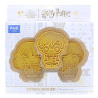 Set 3 Tagliapasta - Harry Potter per biscotti e goffratura Harry Ron e Hermione - per realizzare e decorare biscoti torte e dol