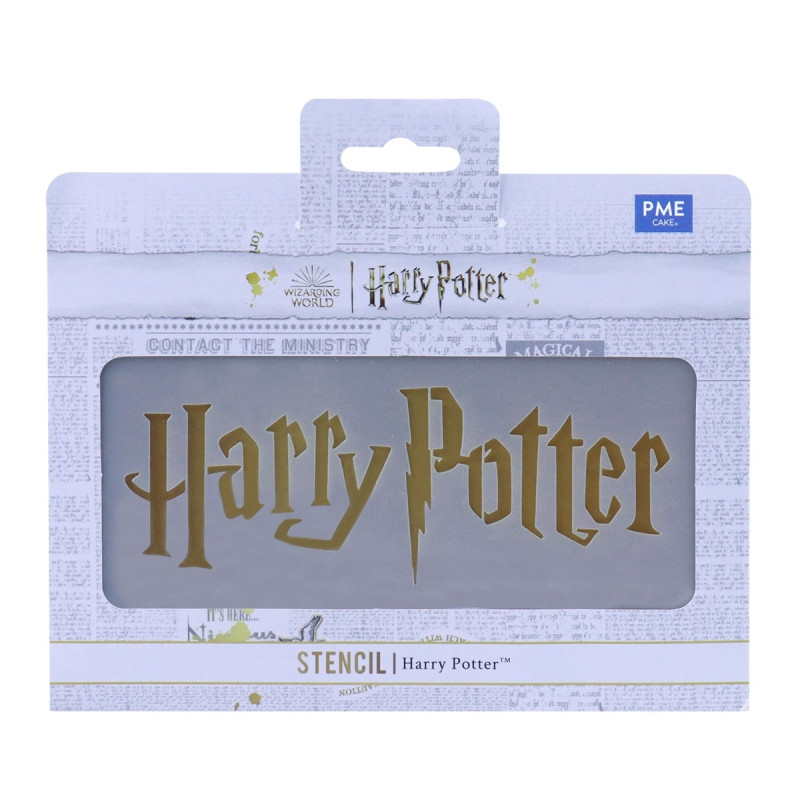 Stencil decorativo scritta HARRY POTTER 15x5,5cm - per decorare con lo zucchero a velo, glasse