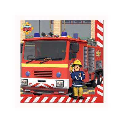 16 Tovagliolo festa Fireman SAM il pompiere bambini  33x33 cm 2 veli