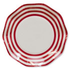 8 piatti dessert in carta monouso Ø21cm NAVY ROSSO marinaio