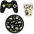 Kit 36 pz Coordinato tavola GAMEPADS videogiochi feste bambini - piatti bicchieri tovaglioli