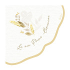 Coordinato feste tavola PRIMA COMUNIONE LIBERTY colore Avorio piatti bicchieri tovaglioli 32 pz