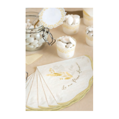 Coordinato feste tavola PRIMA COMUNIONE LIBERTY colore Avorio piatti bicchieri tovaglioli 32 pz