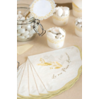 Coordinato feste tavola PRIMA COMUNIONE LIBERTY colore Avorio piatti bicchieri tovaglioli 32 pz