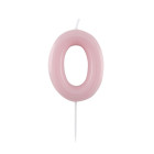 CANDELA numero 0 glossy ROSA per torta - candelina numerale per torte e dolci