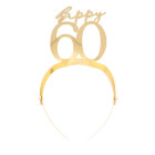4 Frontini in Carta oro lucido 60 ANNI  - idea scherzo gadget per feste compleanno