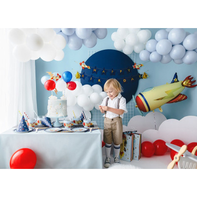 FESTONE  HAPPY BIRTHDAY AEROPLANO in carta 13x250cm