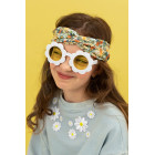 Occhiali da sole con lenti a forma di MARGHERITA BIANCA con lenti gialle