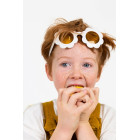 Occhiali da sole con lenti a forma di MARGHERITA BIANCA con lenti gialle