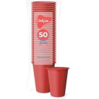 Confezione da 50 Bicchieri ROSSO in plastica monouso - 200cc - 100% riciclabili