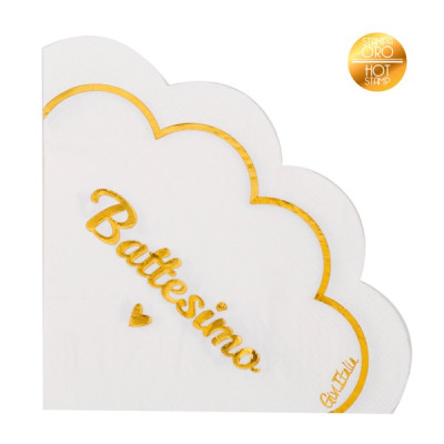 Coordinato tavola BATTESIMO piatti CORONA bicchieri tovaglioli