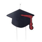 CANDELA candelina CAPPELLO LAUREA TOCCO per torte e dolci di 8x6 cm