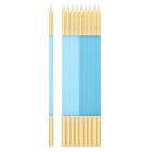10 Candele turchese azzurro e oro Mezzo Stelo Matita candeline in cera per torte H15,5 cm