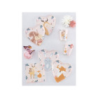 Coordinato feste tavola PRETTY FOREST piatti bicchieri tovaglioli 32 pz