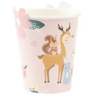 Coordinato feste tavola PRETTY FOREST piatti bicchieri tovaglioli 32 pz