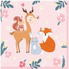 Coordinato feste tavola PRETTY FOREST piatti bicchieri tovaglioli 32 pz