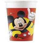 8 Bicchieri TOPOLINO 200ml - addobbo decoro tavolo torta - festa per bambini