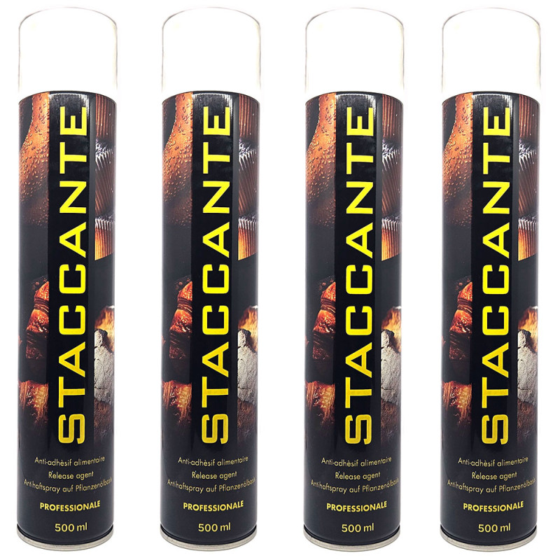 4 x Spray STACCANTE ALIMENTARE teglie 500ml Burro spray antiaderente dolci e salati