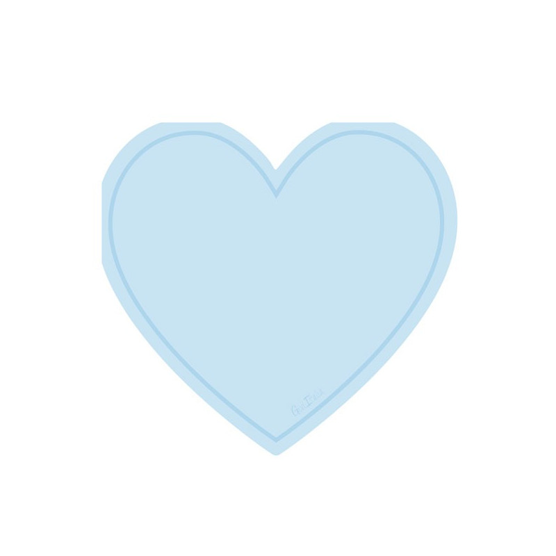 16 Tovaglioli in carta a forma di CUORE celeste 33X33 cm 3 veli