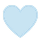 16 Tovaglioli in carta a forma di CUORE celeste 33X33 cm 3 veli