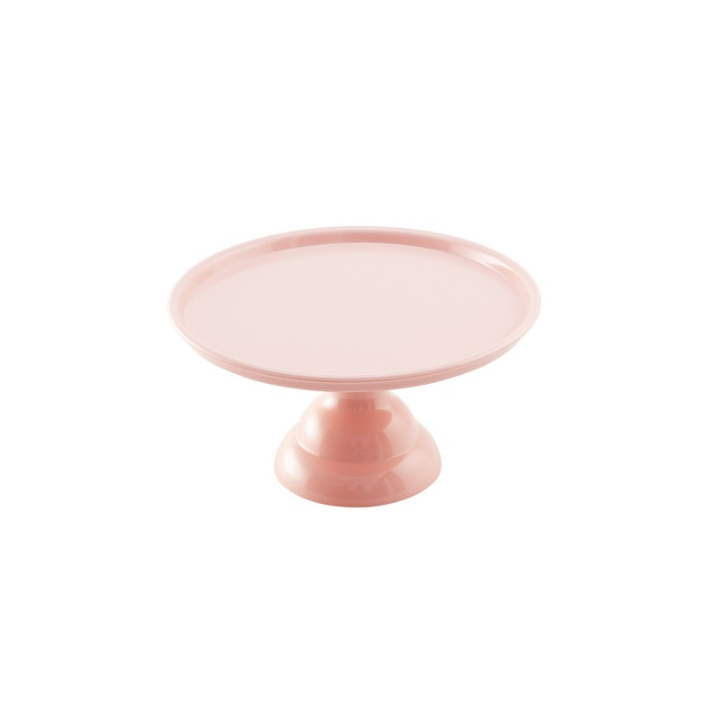 Alzata Alzatina in melamina Rosa Baby Ø23xh12cm - per torta dolci ecc.
