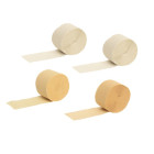 Set 4 rotoli carta crespa oro, crema, bianco cm 4,5 X 25 mt per allestimenti sfondi