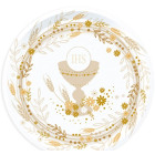 Coordinato feste tavola PRIMA COMUNIONE Calice spighe piatti bicchieri tovaglioli