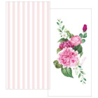 Coordinato festa FLORAL  PINK Peonie rosa piatti piccoli bicchieri tovaglioli