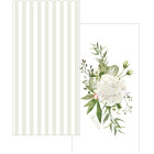 Coordinato festa FLORAL WHITE  Peonie bianco piatti piccoli, tovaglioli