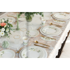 Coordinato festa FLORAL WHITE  Peonie bianco piatti piccoli, tovaglioli