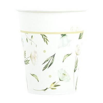 Coordinato festa DANZA DI FIORI piatti grandi piccoli bicchieri tovaglioli