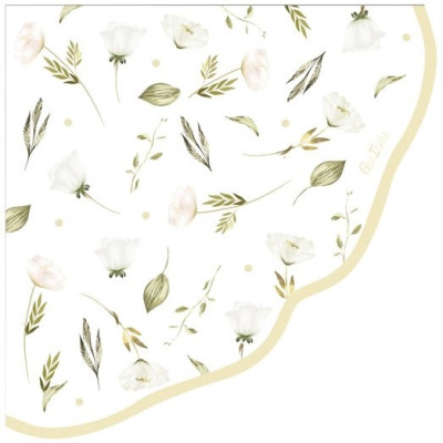 Coordinato festa DANZA DI FIORI piatti grandi piccoli bicchieri tovaglioli