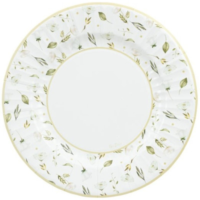 Coordinato festa DANZA DI FIORI piatti grandi piccoli bicchieri tovaglioli